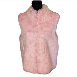 Vintage Light pink faux fur vest